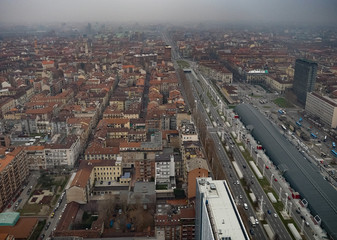 Aerial view of Turin