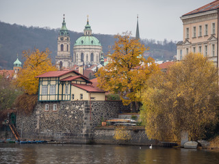 Fototapeta na wymiar Vltava River Scene