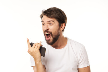 young man talking on the phone