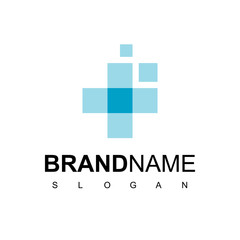 Health Care, Hospital Logo With Cross Symbol
