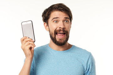 young man with mobile phone