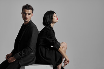 cheerful young couple holiday fun lifestyle