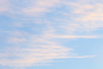 Blue sky and cloud of the 1st day of New Year 2020