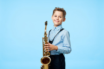 man playing saxophone