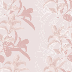 Watercolor beautiful branch.Pattern seamless on a colored background.