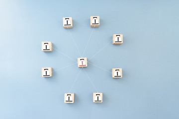 Concept Human resources search block wooden on background