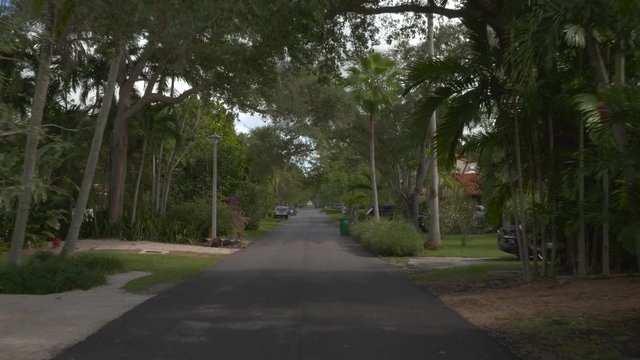 Upper East Side Miami FL Shot With Motion Camera Driving Plates Residential Neighborhood