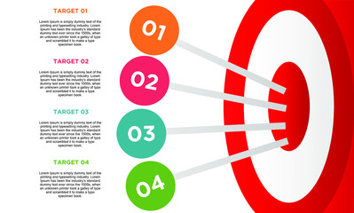 infographic target element. Business concept with options and number, steps or processes. data visualization. Vector illustration.