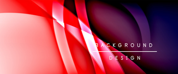 Dynamic trendy fluid color gradient abstract background with flowing wave lines. Vector Illustration