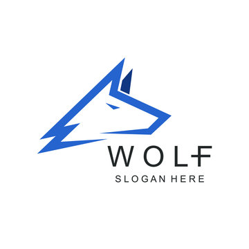 Wolf Head Logo Design Vector