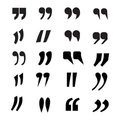 Quotes marks. Vector icon quotation marking quote mark comma double commas speech punctuation text