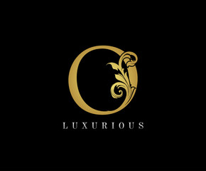 Gold O Luxury Logo Icon, Classy O Letter Logo Design.