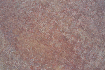 Top view of red brick pavement texture of square ground