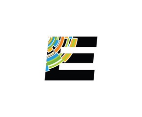 Creative Digital E Letter Logo, Creative E Data Icon.