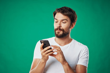 young man with mobile phone