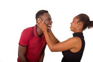 portrait of a happy young couple.