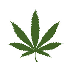 Hemp marijuana icon vector simple design