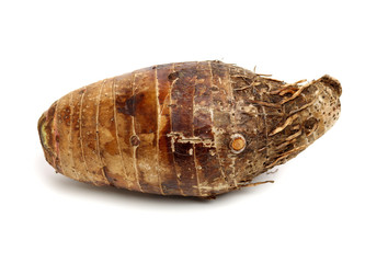 Taro on a white background