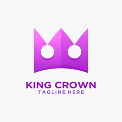 Trendy crown logo design