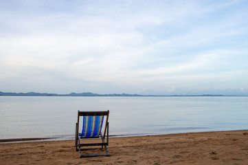 The sea and the blue sky, clean white sky, beautiful in nature