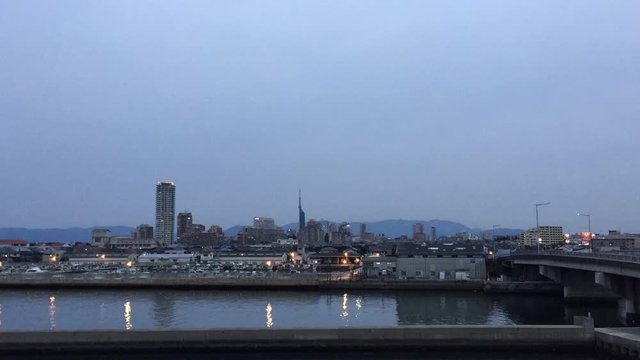 福岡西区マリノアの街風景　タイムラプス