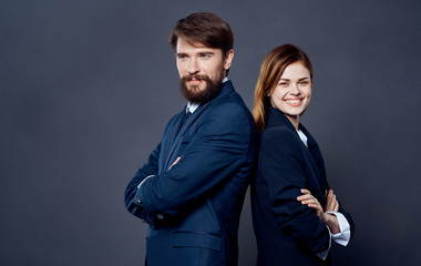 portrait of a young man and woman