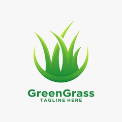 Green grass logo design