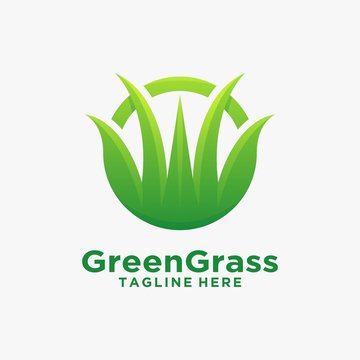 Green grass logo design