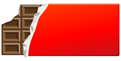 板チョコ食べかけ