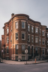 Brick row houses in Reservoir Hill, Baltimore, Maryland