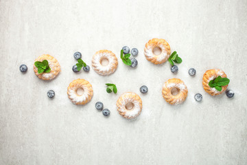 Sweet cakes with berries