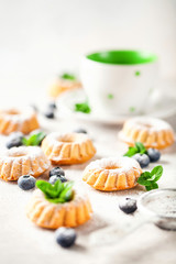 Sweet cakes with berries