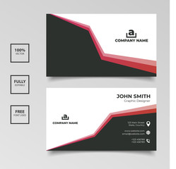 Minimalist business card template design. Simple and elegance