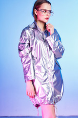 Fototapeta premium portrait of young woman in sunglasses