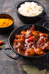 Curry chicken tikka masala with rice