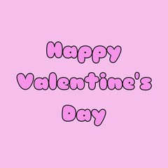 happy valentines day wishes in abstract pink background