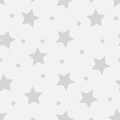 Abstract Seamless Pattern American President Day. Vector Illustration gray stars on a white background.