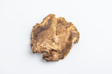 Chinese herbal medicine Duhuo closeup on white background