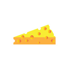 Cheese icon vector in simple design