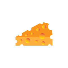 Cheese icon vector in simple design