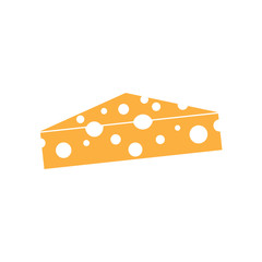 Cheese icon vector in simple design