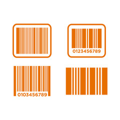 Bar code icon vector in trendy style design template