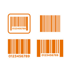 Bar code icon vector in trendy style design template