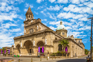 Manila Cathedral, Intramuros, Manila, Philippines - obrazy, fototapety, plakaty