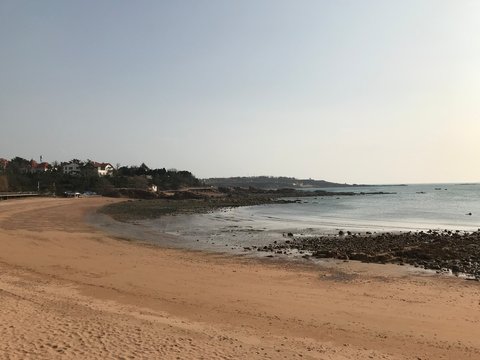 Qingdao Beach At Sunset