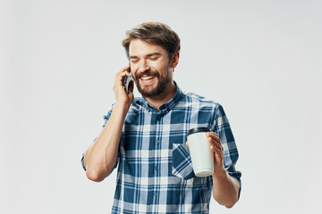 young man talking on the phone