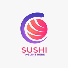 Creative sushi logo design