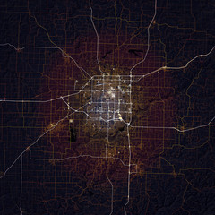 Map Springfield city. Missouri