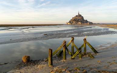 Frankreich Normandie Le Mont saint Michel im Winter