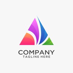Triangle business logo design